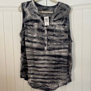 Torrid Harper Tie-Dye Sleeveless Top - Black and Gray